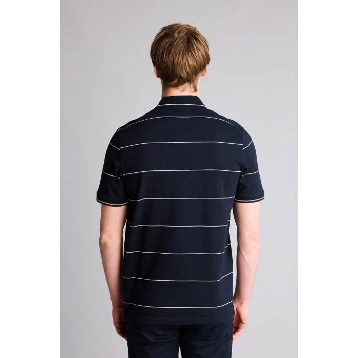 Defacto G2606AXNV64 Lacivert Çizgili Polo Tişört