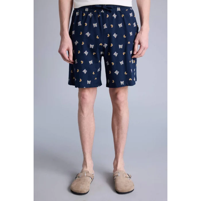 Defacto H2607AXNV135 Lacivert Tom & Jerry Regular Fıt Kısa Kollu 2li Takım