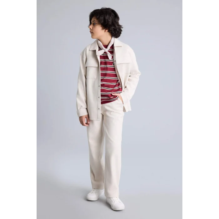 Defacto G4035A8BG74 Bej Düz Paça Pantolon Erkek Çocuk