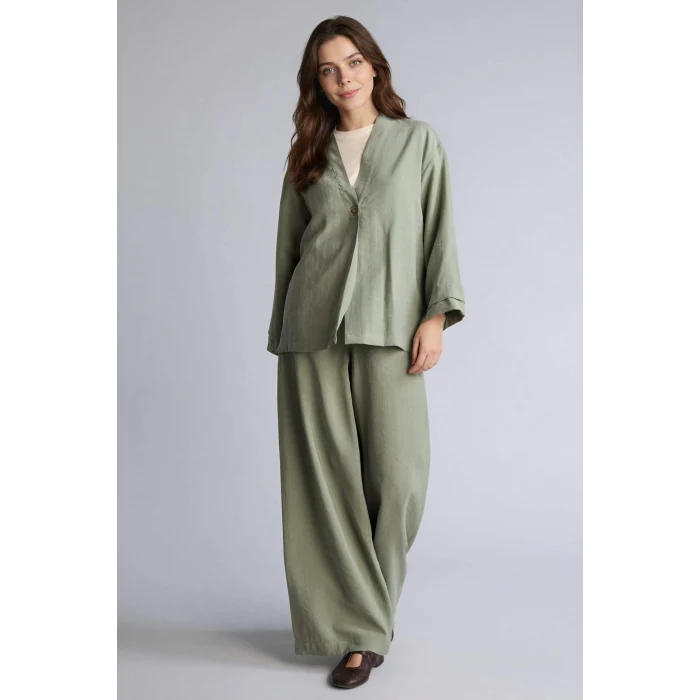 Defacto H0330AXKH440 Haki Relax Fıt Modal Pantolon