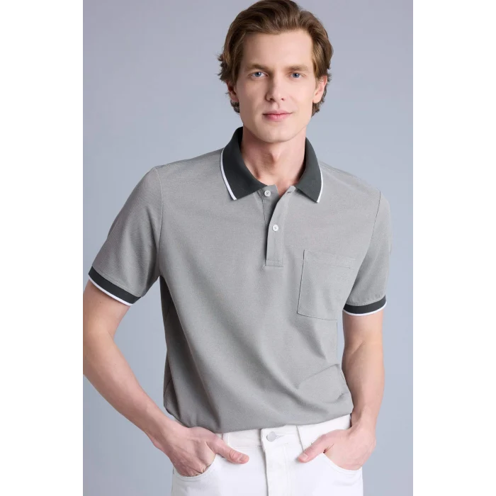 Defacto G2609AXKH422 Haki Kısa Kollu Polo Tişört