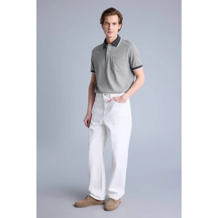 Defacto G2609AXKH422 Haki Kısa Kollu Polo Tişört