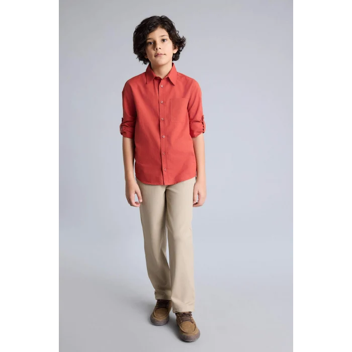 Defacto G3836A8BG609 Bej Her Yöne Esneyen Pantolon Erkek Çocuk