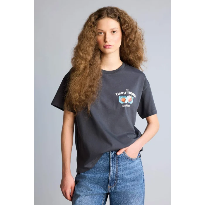 Defacto G8991AXAR191 Antrasit Oversıze Sırt Baskılı Tişört