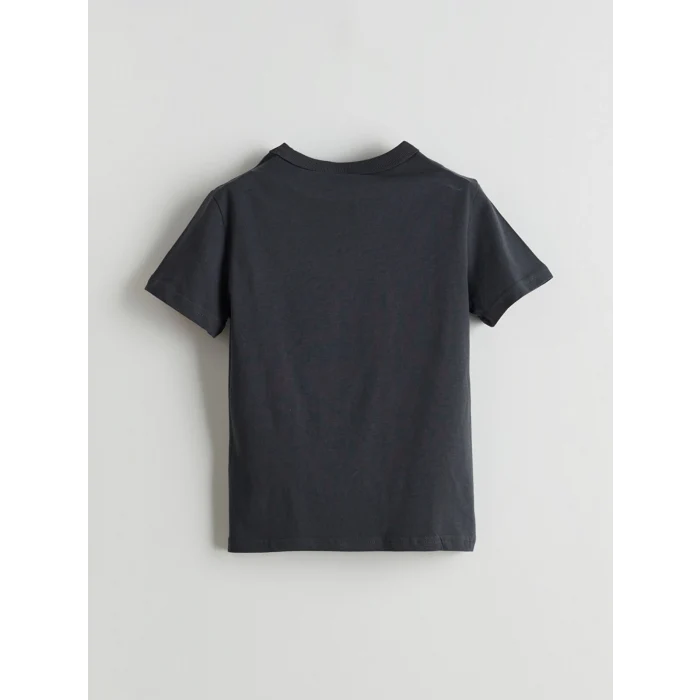 LCW Kids Antrasit Bisiklet Yaka Erkek Çocuk Tişört