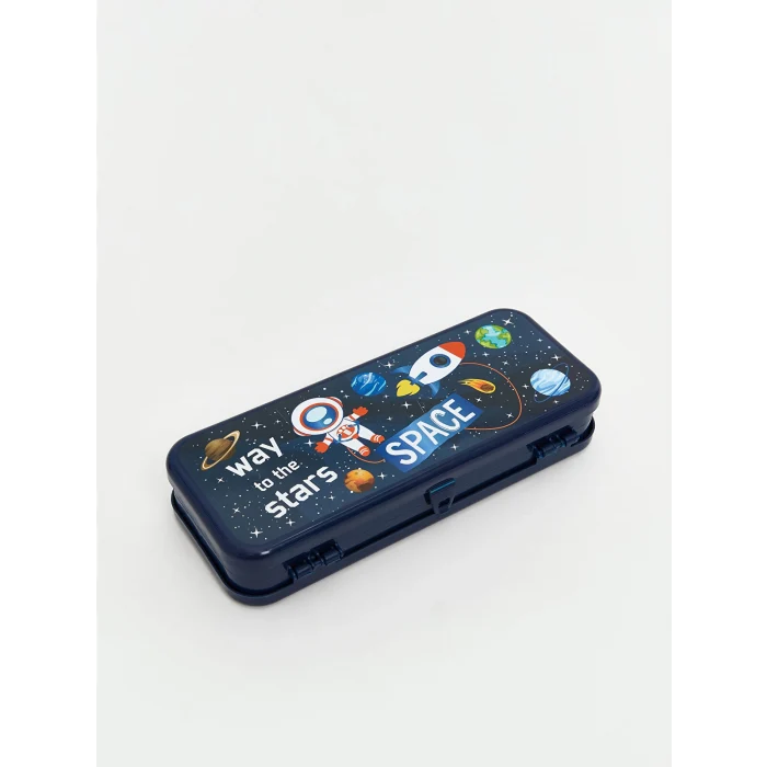 LCW ACCESSORIES Lacivert Uzay Baskılı Çocuk Kalem Kutusu