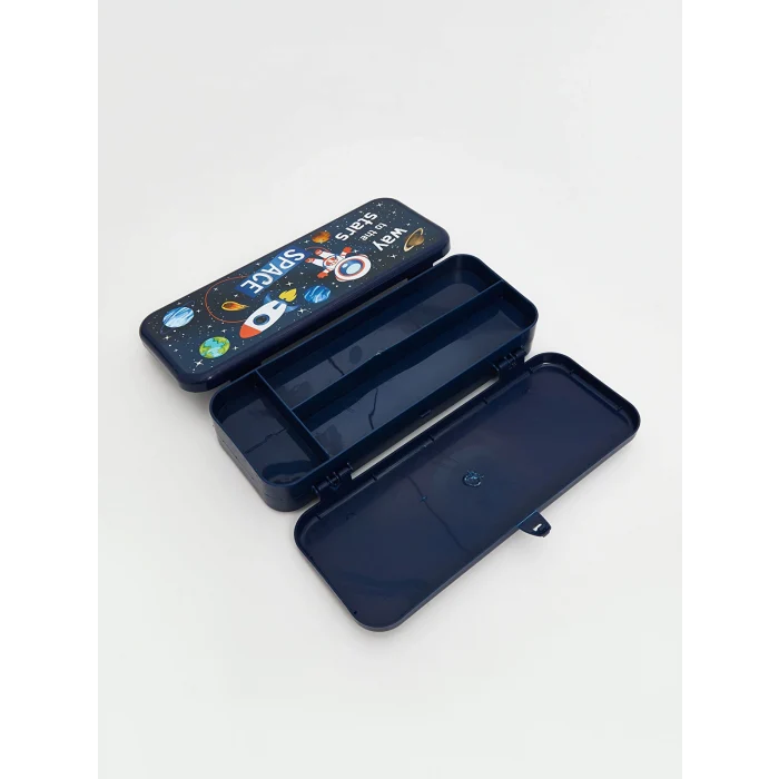 LCW ACCESSORIES Lacivert Uzay Baskılı Çocuk Kalem Kutusu