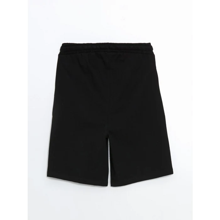 LCW Kids Siyah Beli Lastikli Erkek Çocuk Şort