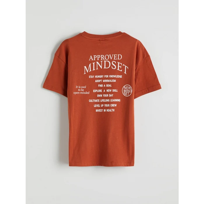 LCW Kids Kahverengi Bisiklet Yaka Erkek Çocuk Tişört