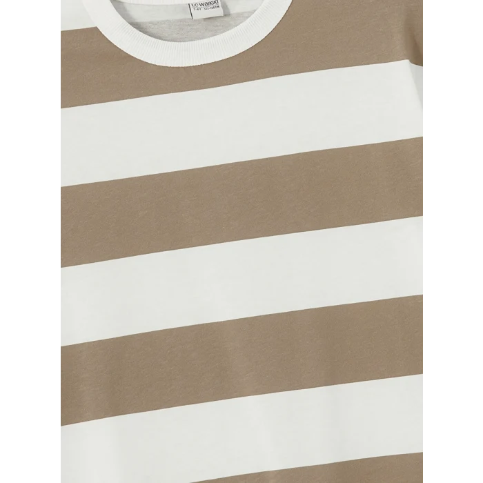 LCW Kids Haki Bisiklet Yaka Erkek Çocuk Tişört