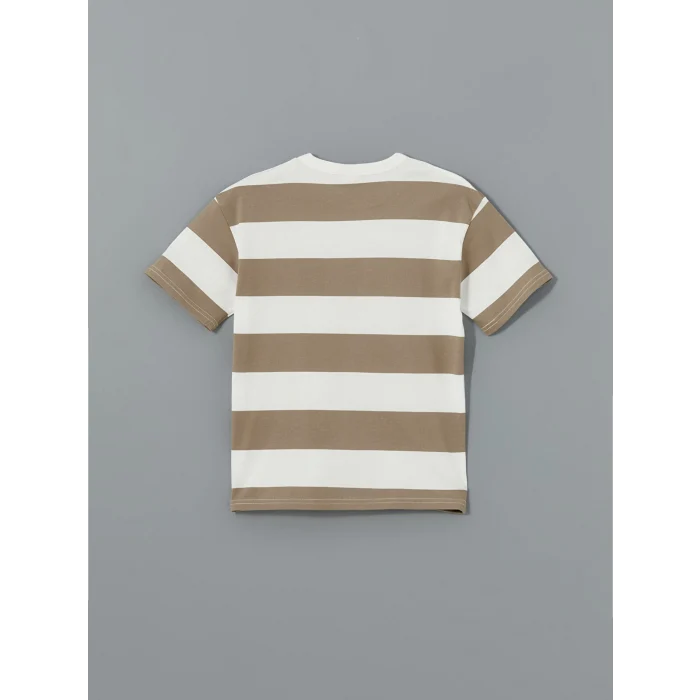 LCW Kids Haki Bisiklet Yaka Erkek Çocuk Tişört