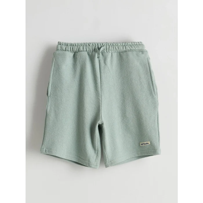 LCW Kids Yeşil Beli Lastikli Erkek Çocuk Şort