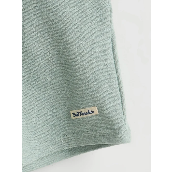 LCW Kids Yeşil Beli Lastikli Erkek Çocuk Şort