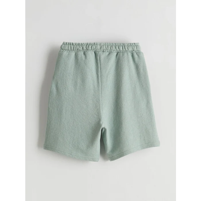 LCW Kids Yeşil Beli Lastikli Erkek Çocuk Şort