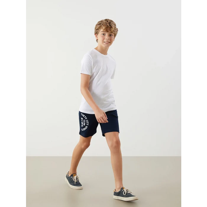 LCW Kids Lacivert Beli Lastikli Erkek Çocuk Şort