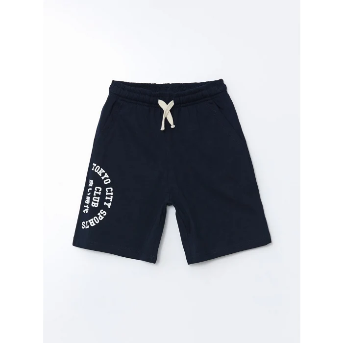 LCW Kids Lacivert Beli Lastikli Erkek Çocuk Şort