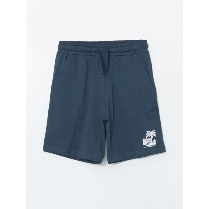 LCW Kids İndigo Beli Lastikli Erkek Çocuk Şort