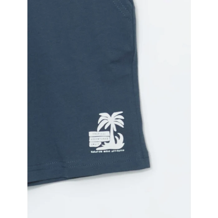 LCW Kids İndigo Beli Lastikli Erkek Çocuk Şort