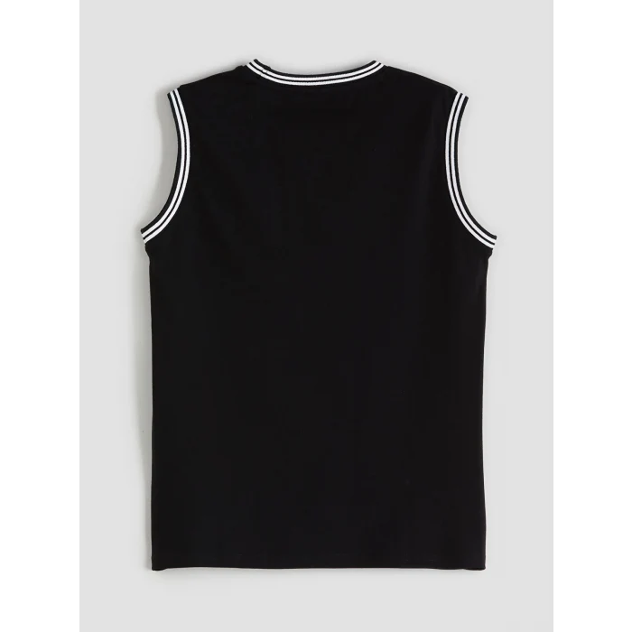 LCW Kids Siyah Bisiklet Yaka Erkek Çocuk Atlet