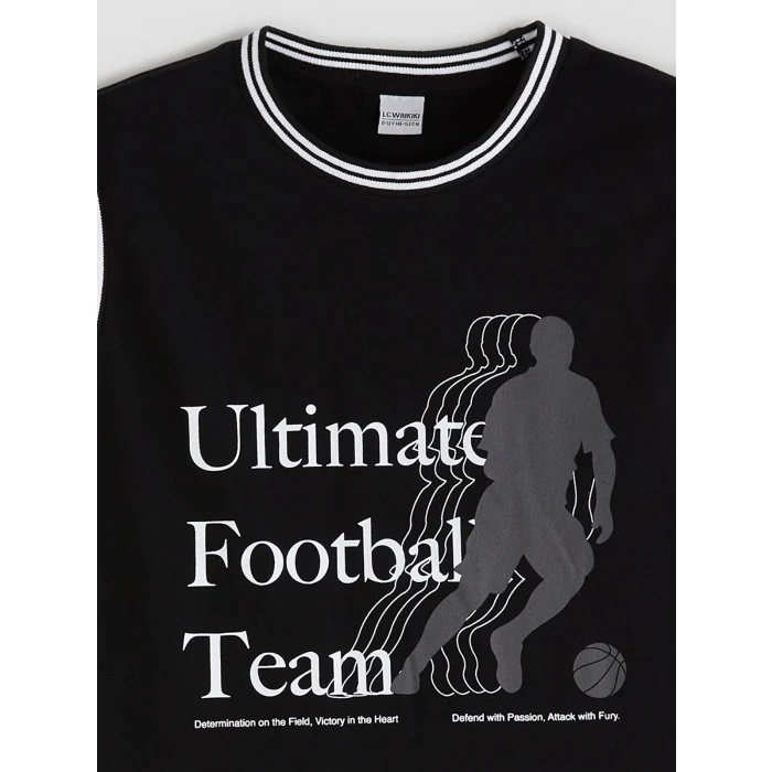 LCW Kids Siyah Bisiklet Yaka Erkek Çocuk Atlet