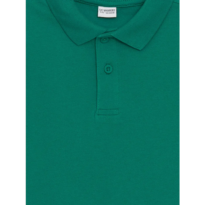 LCW Kids Yeşil Polo Yaka Basic Erkek Çocuk Tişört