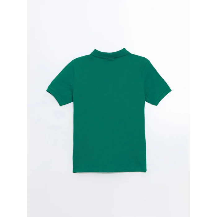 LCW Kids Yeşil Polo Yaka Basic Erkek Çocuk Tişört