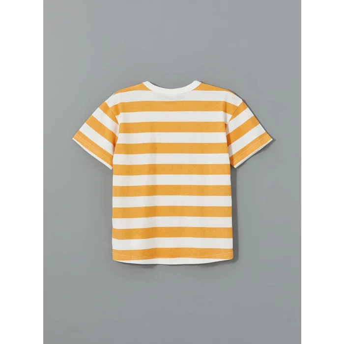 LCW Kids Sarı Bisiklet Yaka Erkek Çocuk Tişört