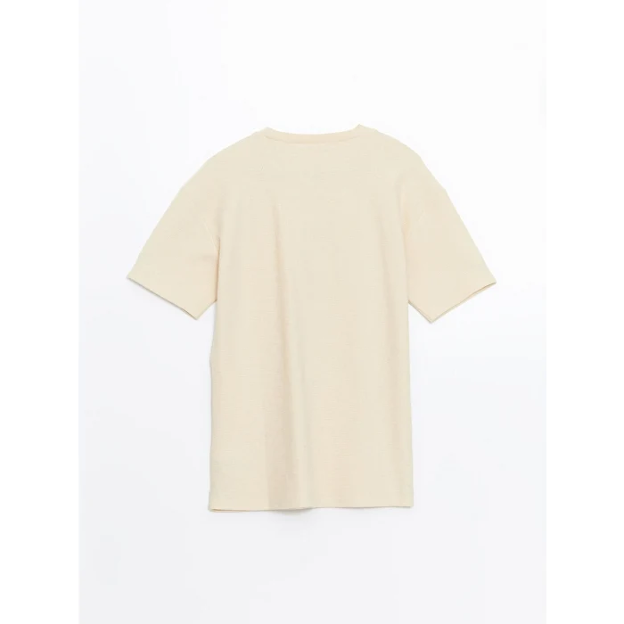 LCW Kids Bej Bisiklet Yaka Erkek Çocuk Tişört