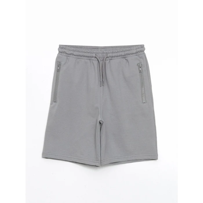 LCW Kids Gri Beli Lastikli Erkek Çocuk Şort