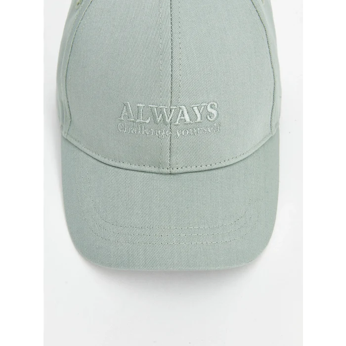 LCW ACCESSORIES Yeşil Yazı Nakışlı Erkek Çocuk Kep Şapka