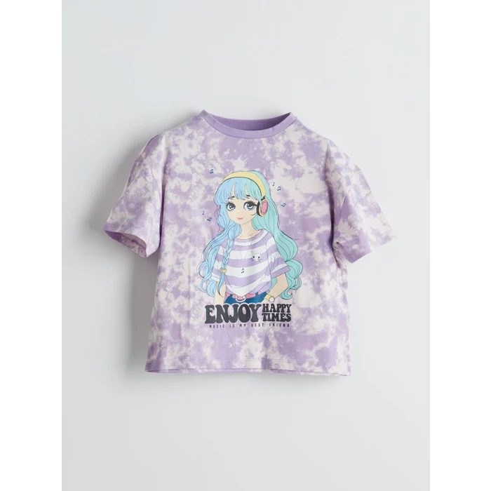 LCW Kids Karışık Bisiklet Yaka Kız Çocuk Tişört