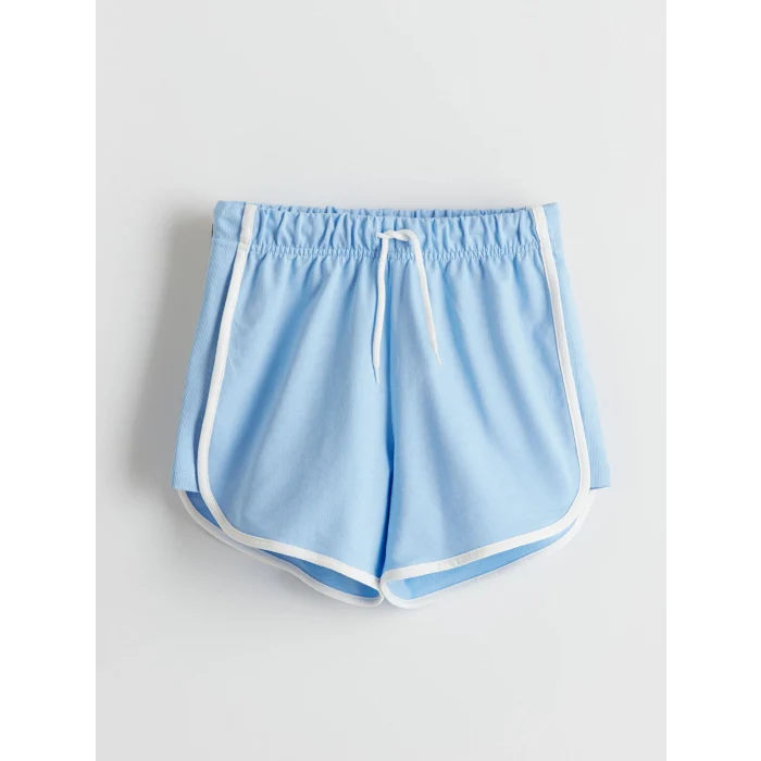 LCW Kids Mavi Beli Lastikli Kız Çocuk Şort