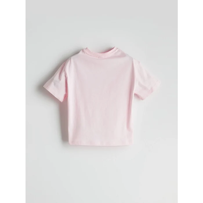 LCW Kids Pembe Bisiklet Yaka Kız Çocuk Tişört