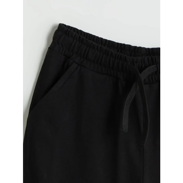 LCW Kids Siyah Beli Lastikli Erkek Çocuk Şort