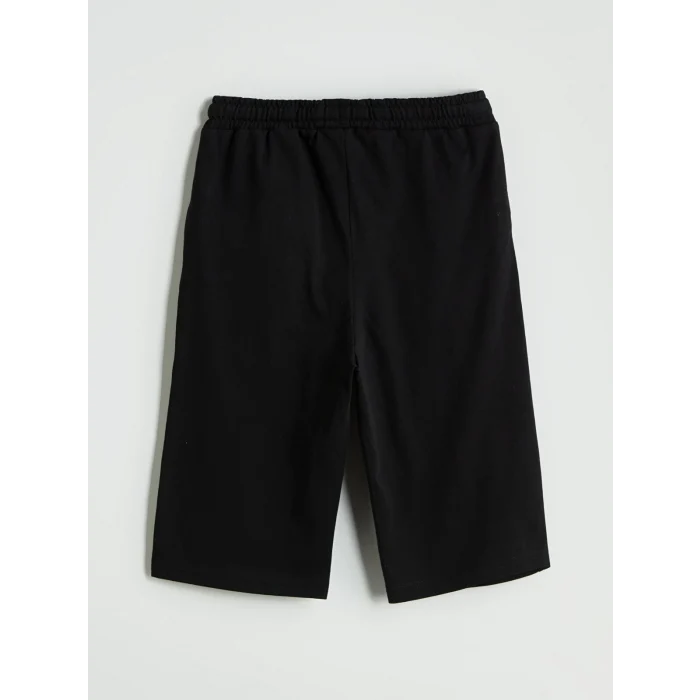 LCW Kids Siyah Beli Lastikli Erkek Çocuk Şort