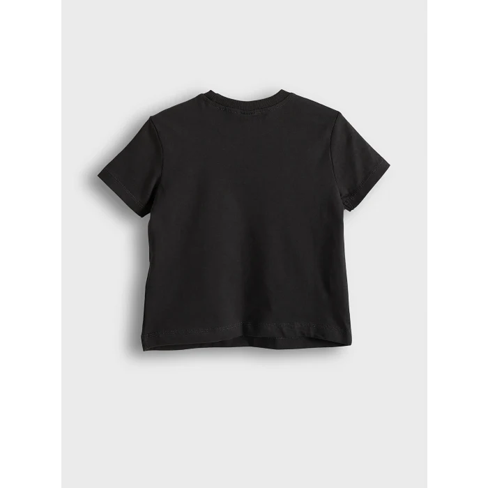 LCW Kids Antrasit Bisiklet Yaka Baskılı Erkek Çocuk Tişört