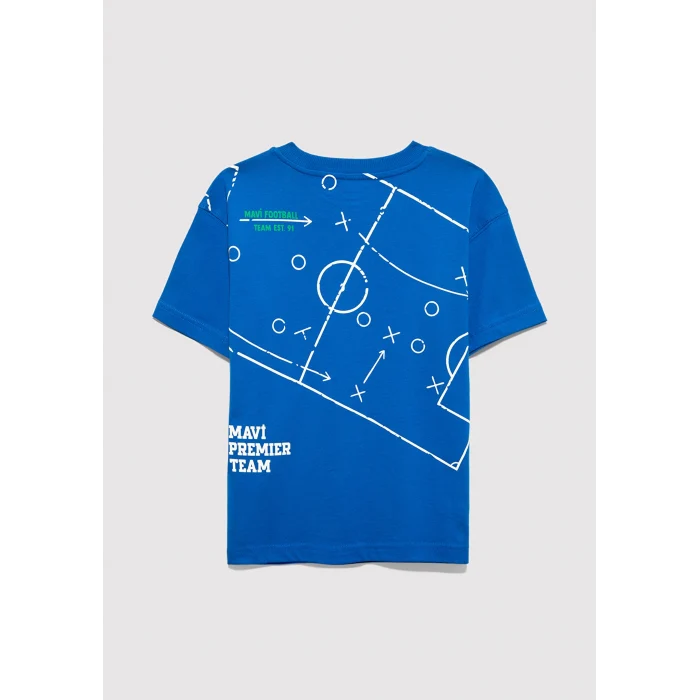 Mavi 6610415-82491 Baskılı Mavi Tişört