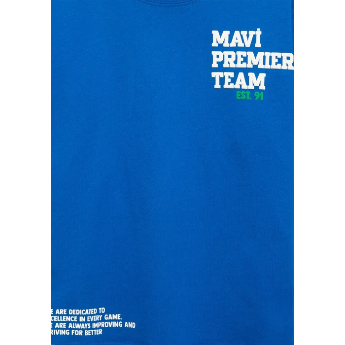 Mavi 6610415-82491 Baskılı Mavi Tişört