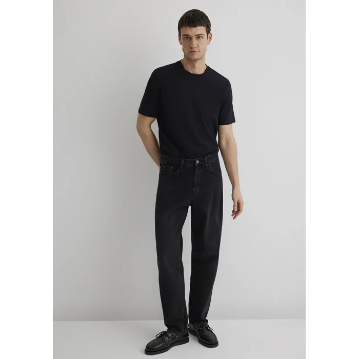 Mavi 0610277-900 Dokulu Siyah Basic Tişört