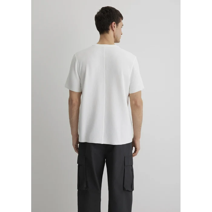 Mavi 0610277-70054 Dokulu Beyaz Basic Tişört