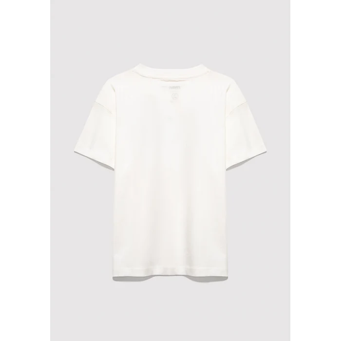 Mavi 7610426-70057 Mavi Logo Baskılı Ekru Tişört