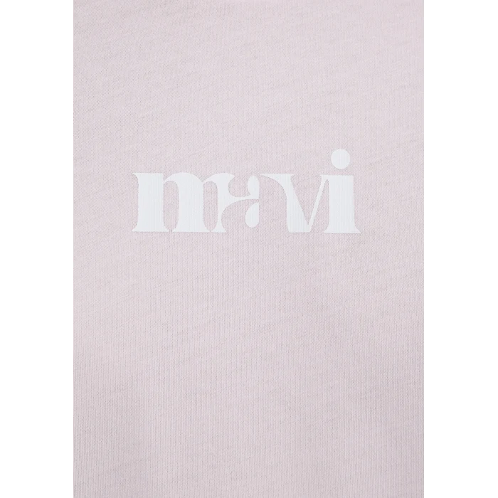 Mavi 1612241-89200 Mavi Logo Baskılı Pembe Tişört