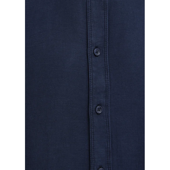 Mavi 0211482-70490 Keten Karışımlı Lacivert (TENCEL™)  Liyosel Gömlek
