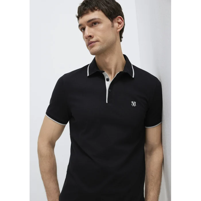 Mavi 0613266-900 Mühür Logo Siyah Polo Tişört