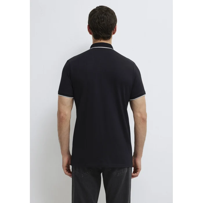 Mavi 0613266-900 Mühür Logo Siyah Polo Tişört