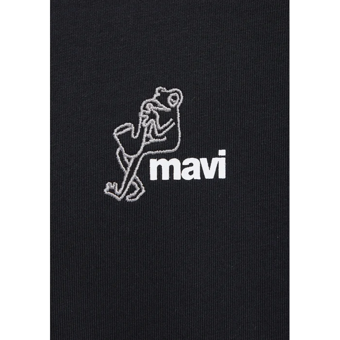Mavi 0613179-900 Mavi Logo Baskılı Siyah Tişört