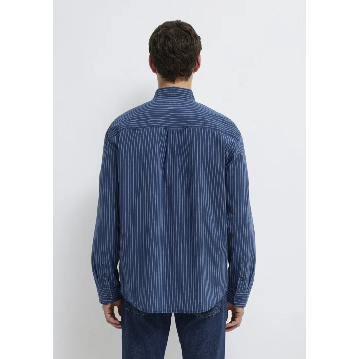 Mavi 0211851-91406 Çizgili Lacivert Gömlek
