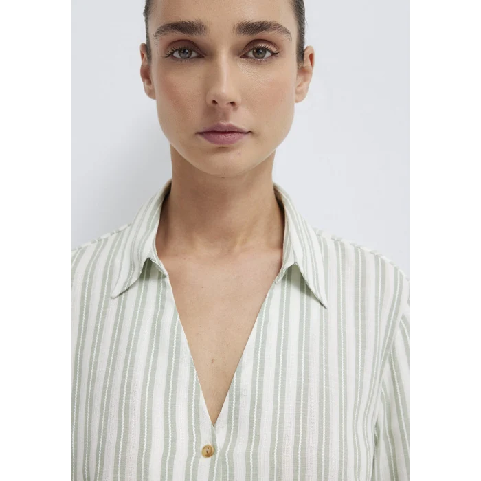 Mavi 122400-91387 Yeşil Çizgili Bluz