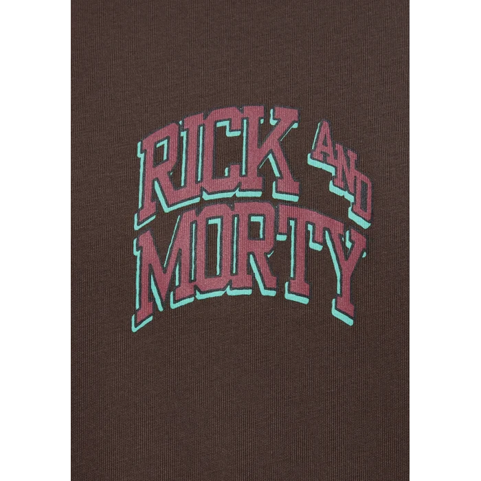 Mavi 0613205-70251 Rick and Morty Baskılı Kahverengi Tişört
