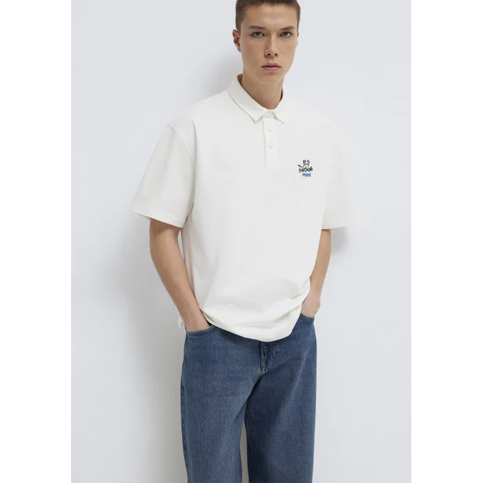 Mavi 0613180-70057 Mavi Logo Ekru Polo Tişört
